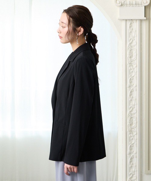 AIMER（エメ）の「ゴールドボタンダブルテーラードジャケット（テーラードジャケット・レディース・グレイッシュベージュ/ダークネイビー・MEDIUM）」の8枚目の写真