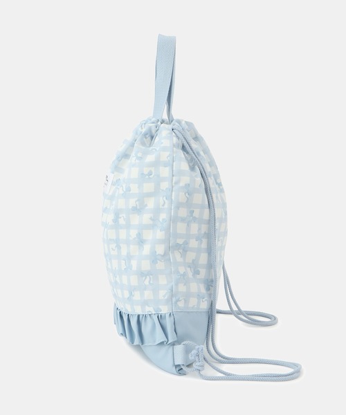 ROPE' PICNIC(ロペピクニック)の「【KIDS/キッズ】チェック×リボン柄ナップザック(バックパック/リュック・キッズ・サックスブルー/ダークラベンダー・FREE)」の12枚目の写真