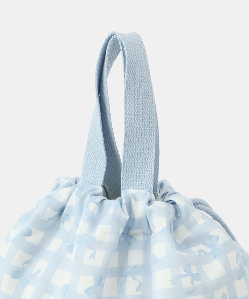 ROPE' PICNIC(ロペピクニック)の「【KIDS/キッズ】チェック×リボン柄ナップザック(バックパック/リュック・キッズ・サックスブルー/ダークラベンダー・FREE)」の14枚目の写真