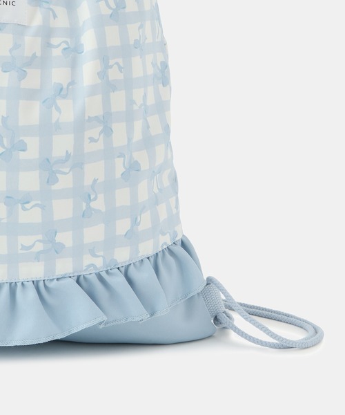 ROPE' PICNIC(ロペピクニック)の「【KIDS/キッズ】チェック×リボン柄ナップザック(バックパック/リュック・キッズ・サックスブルー/ダークラベンダー・FREE)」の15枚目の写真