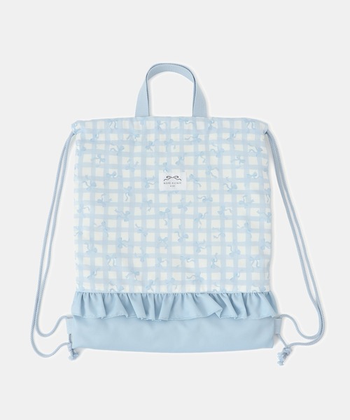 ROPE' PICNIC(ロペピクニック)の「【KIDS/キッズ】チェック×リボン柄ナップザック(バックパック/リュック・キッズ・サックスブルー/ダークラベンダー・FREE)」の21枚目の写真