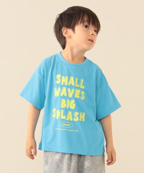 BEAMS mini(ビームスミニ)の「プリントTシャツ 2026SS(吸水速乾・UVカット)通園 プチプラ レジャー 公園(Tシャツ/カットソー・キッズ・レッド/サックスブルー・90/100/120/130/110)」の15枚目の写真