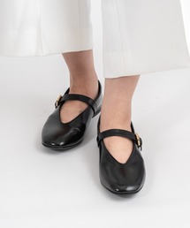 FABIO RUSCONI | 【FABIO RUSCONI/ファビオルスコーニ】メリージェーン パンプス レザー ラウンドトゥ フラット イタリア製(パンプス)