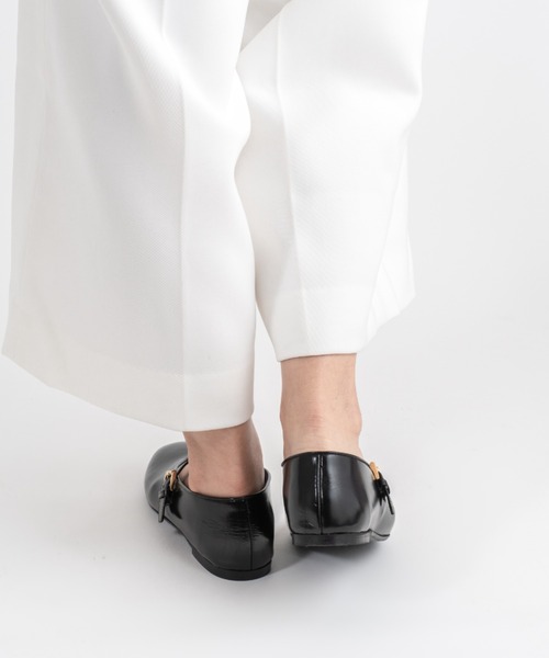 FABIO RUSCONI（ファビオルスコーニ）の「【FABIO RUSCONI/ファビオルスコーニ】メリージェーン パンプス レザー ラウンドトゥ フラット イタリア製（パンプス・レディース・ブラック・37/36/39/38）」の8枚目の写真