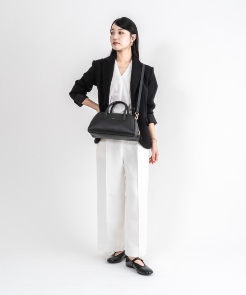 FABIO RUSCONI（ファビオルスコーニ）の「【FABIO RUSCONI/ファビオルスコーニ】メリージェーン パンプス レザー ラウンドトゥ フラット イタリア製（パンプス・レディース・ブラック・37/36/39/38）」の6枚目の写真