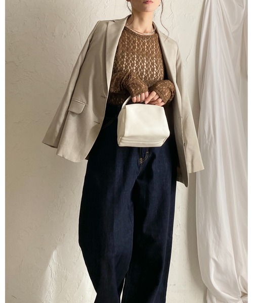 She's Closet(シーズクローゼット)の「長袖バックオープンクルーネック レースシアートップス(Tシャツ/カットソー・レディース・ブラウン/アイボリー/ブラック・FREE)」の19枚目の写真