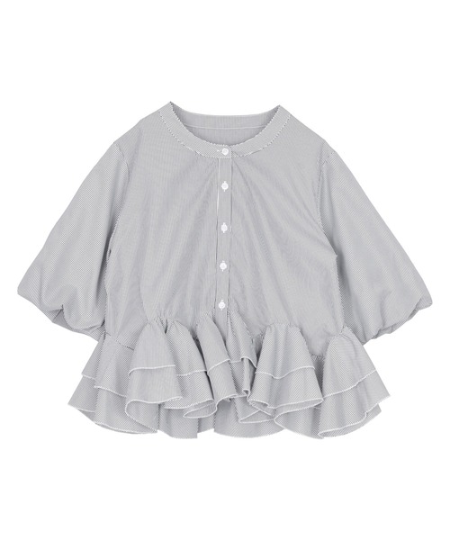 titivate(ティティベイト)の「ランダムフリルヘムシャツトップス(シャツ/ブラウス・レディース・オフホワイト/ブルー/ブラック/ブルー系その他/ピンク・L/M)」の22枚目の写真
