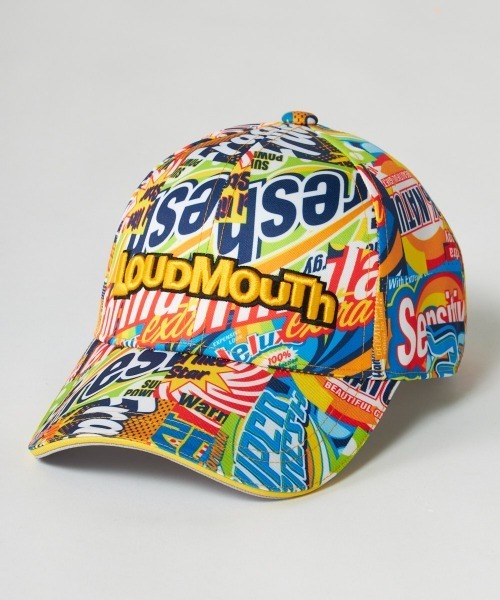 セール】LOUDMOUTH/ラウドマウス ゴルフウェア 総柄 ロゴ 刺繍 軽量
