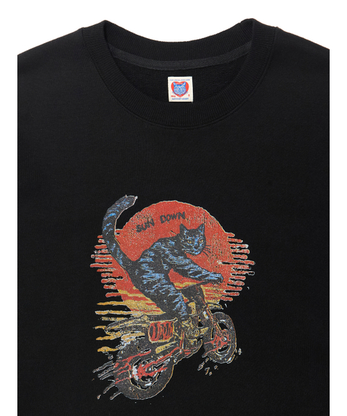 MODNINE（モディナイン）の「Sun Down 01 Red - Sweat Shirt（スウェット・メンズ・その他・MEDIUM/LARGE）」の3枚目の写真