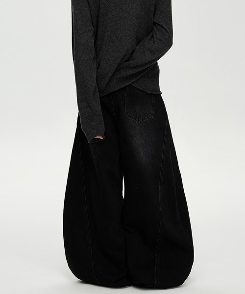 Ressaca(レサーカ)の「アイレットデザインカーブデニムパンツ(デニムパンツ・メンズ・ブラック・L/XL/M)」の6枚目の写真