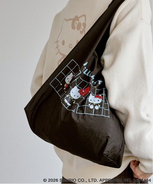 ハローキティコラボ（ハローキティコラボ）の「【ROPE' PICNIC×ハローキティ】折りたたみエコバッグ（エコバッグ/サブバッグ・レディース・レッド/ベージュ/キナリ/ブラック・FREE）」の9枚目の写真