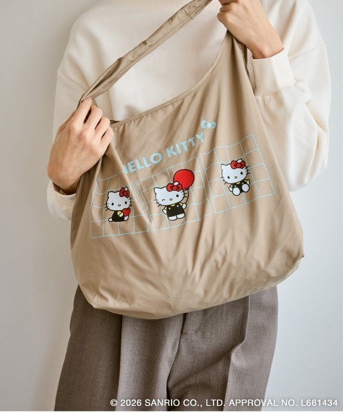 ハローキティコラボ（ハローキティコラボ）の「【ROPE' PICNIC×ハローキティ】折りたたみエコバッグ（エコバッグ/サブバッグ・レディース・レッド/ベージュ/キナリ/ブラック・FREE）」の14枚目の写真