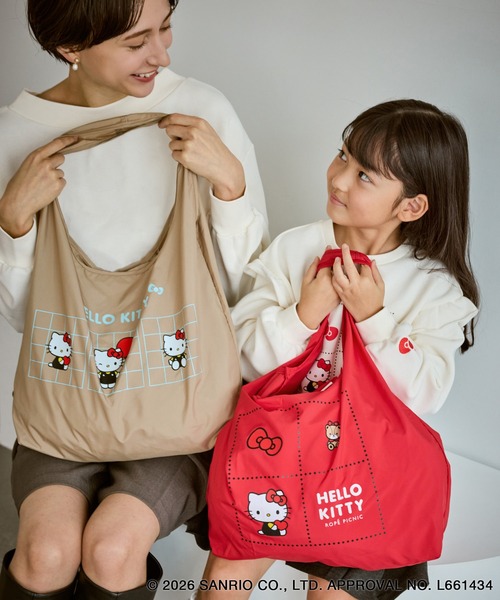 ハローキティコラボ（ハローキティコラボ）の「【ROPE' PICNIC×ハローキティ】折りたたみエコバッグ（エコバッグ/サブバッグ・レディース・レッド/ベージュ/キナリ/ブラック・FREE）」の17枚目の写真