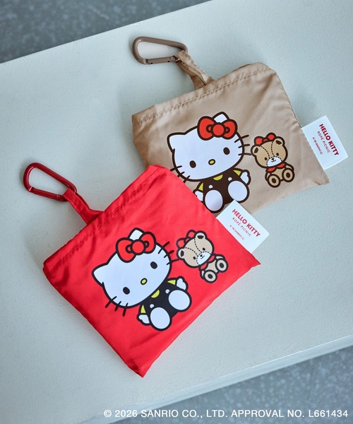 ハローキティコラボ（ハローキティコラボ）の「【ROPE' PICNIC×ハローキティ】折りたたみエコバッグ（エコバッグ/サブバッグ・レディース・レッド/ベージュ/キナリ/ブラック・FREE）」の20枚目の写真