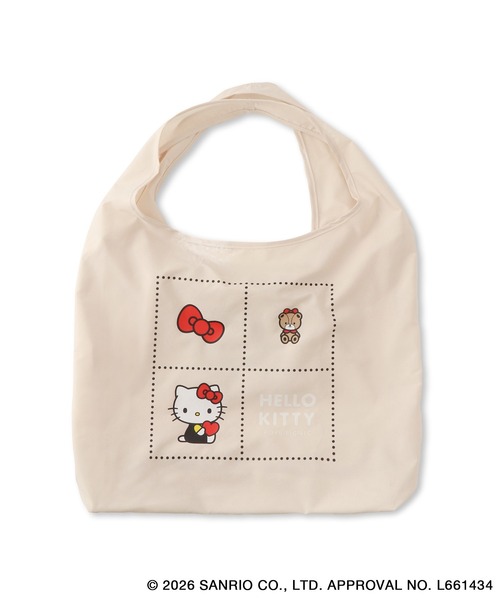 ハローキティコラボ（ハローキティコラボ）の「【ROPE' PICNIC×ハローキティ】折りたたみエコバッグ（エコバッグ/サブバッグ・レディース・レッド/ベージュ/キナリ/ブラック・FREE）」の6枚目の写真