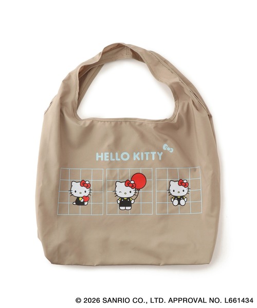 ハローキティコラボ（ハローキティコラボ）の「【ROPE' PICNIC×ハローキティ】折りたたみエコバッグ（エコバッグ/サブバッグ・レディース・レッド/ベージュ/キナリ/ブラック・FREE）」の7枚目の写真