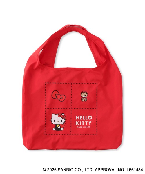 ハローキティコラボ（ハローキティコラボ）の「【ROPE' PICNIC×ハローキティ】折りたたみエコバッグ（エコバッグ/サブバッグ・レディース・レッド/ベージュ/キナリ/ブラック・FREE）」の8枚目の写真