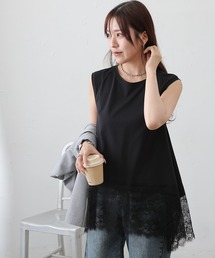 COLONY 2139 | 裾レースイレヘムノースリーブプルオーバー(Tシャツ/カットソー)