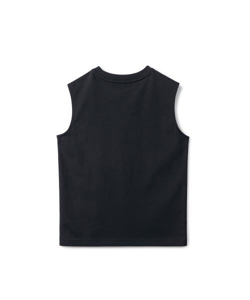 MUSINSA STANDARD KIDS（ムシンサスタンダードキッズ）の「クルーネックスリーブレストップ[ブラック]（Tシャツ/カットソー・レディース・その他・130/110/120/150/140）」の2枚目の写真