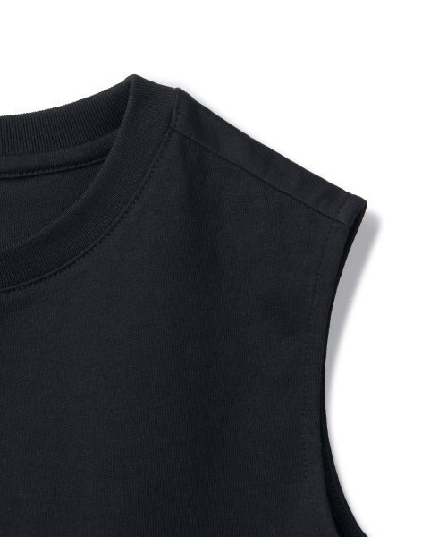 MUSINSA STANDARD KIDS（ムシンサスタンダードキッズ）の「クルーネックスリーブレストップ[ブラック]（Tシャツ/カットソー・レディース・その他・130/110/120/150/140）」の5枚目の写真