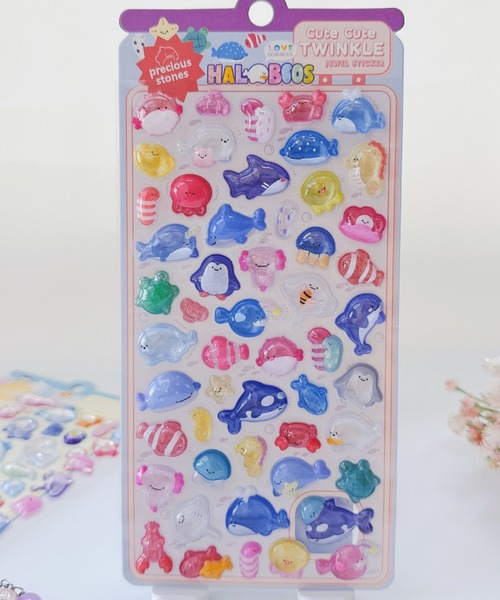 ぷっくりうみのいきものシール（ステッカー/テープ）｜LAC-VERT