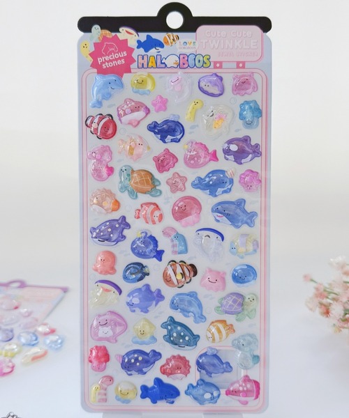 ぷっくりうみのいきものシール（ステッカー/テープ）｜LAC-VERT