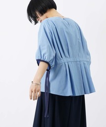 LUCA/LADY LUCK LUCA（ルカ/レディラックルカ）の「LC/LLL ストライプタックギャザーブラウス（シャツ/ブラウス）」