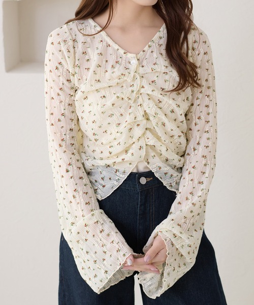 apres jour clair(アプレジュールクレア)の「【apres jour clair】アソートレースカーディガン(カーディガン/ボレロ・レディース・アイボリー/ライトイエロー/ブラック/ホワイト系その他3/ブラウン系その他・X-LARGE/フリー)」の12枚目の写真