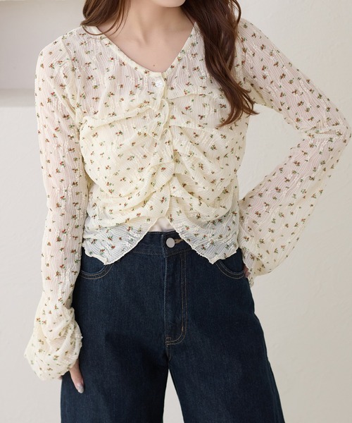 apres jour clair(アプレジュールクレア)の「【apres jour clair】アソートレースカーディガン(カーディガン/ボレロ・レディース・アイボリー/ライトイエロー/ブラック/ホワイト系その他3/ブラウン系その他・X-LARGE/フリー)」の13枚目の写真