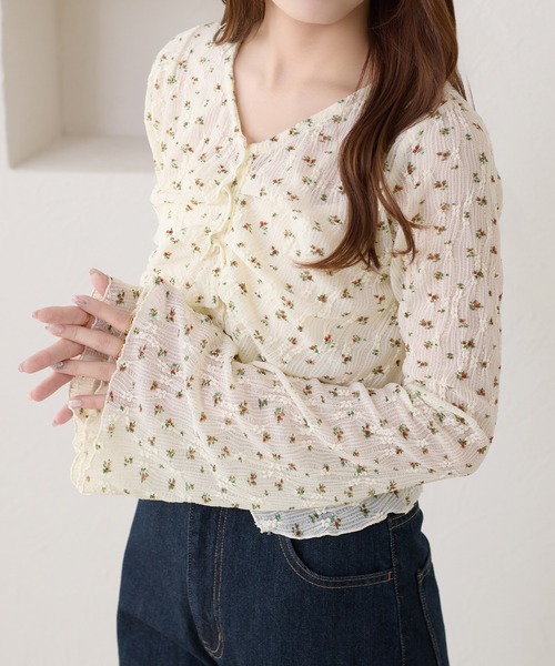 apres jour clair(アプレジュールクレア)の「【apres jour clair】アソートレースカーディガン(カーディガン/ボレロ・レディース・アイボリー/ライトイエロー/ブラック/ホワイト系その他3/ブラウン系その他・X-LARGE/フリー)」の14枚目の写真