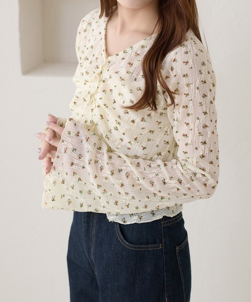 apres jour clair(アプレジュールクレア)の「【apres jour clair】アソートレースカーディガン(カーディガン/ボレロ・レディース・アイボリー/ライトイエロー/ブラック/ホワイト系その他3/ブラウン系その他・X-LARGE/フリー)」の15枚目の写真