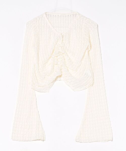 apres jour clair(アプレジュールクレア)の「【apres jour clair】アソートレースカーディガン(カーディガン/ボレロ・レディース・アイボリー/ライトイエロー/ブラック/ホワイト系その他3/ブラウン系その他・X-LARGE/フリー)」の7枚目の写真