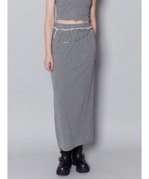 EMODA（エモダ）の「レースラインマキシスカート（スカート・レディース・ネイビー/グレー/レッド・FREE）」の10枚目の写真