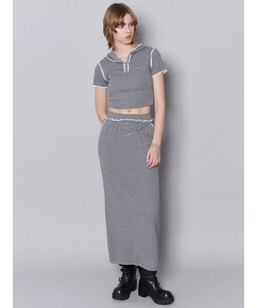 EMODA（エモダ）の「レースラインマキシスカート（スカート・レディース・ネイビー/グレー/レッド・FREE）」の12枚目の写真