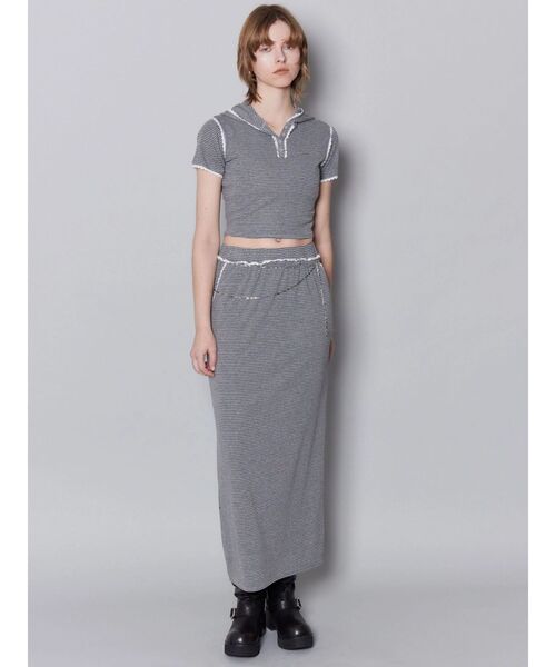 EMODA（エモダ）の「レースラインマキシスカート（スカート・レディース・ネイビー/グレー/レッド・FREE）」の13枚目の写真