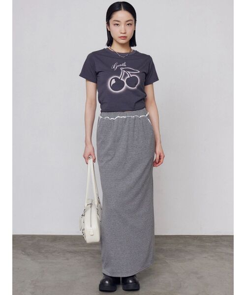 EMODA（エモダ）の「レースラインマキシスカート（スカート・レディース・ネイビー/グレー/レッド・FREE）」の14枚目の写真