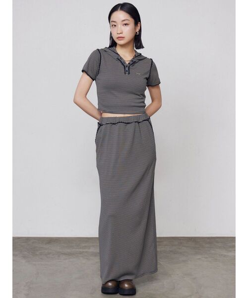 EMODA（エモダ）の「レースラインマキシスカート（スカート・レディース・ネイビー/グレー/レッド・FREE）」の18枚目の写真