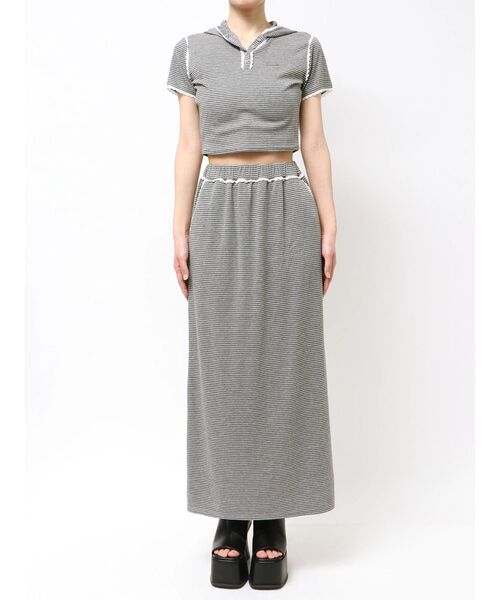 EMODA（エモダ）の「レースラインマキシスカート（スカート・レディース・ネイビー/グレー/レッド・FREE）」の6枚目の写真