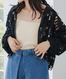 Kastane | 【新色追加/6色展開】カップ付きクロップドブラキャミ(キャミソール)