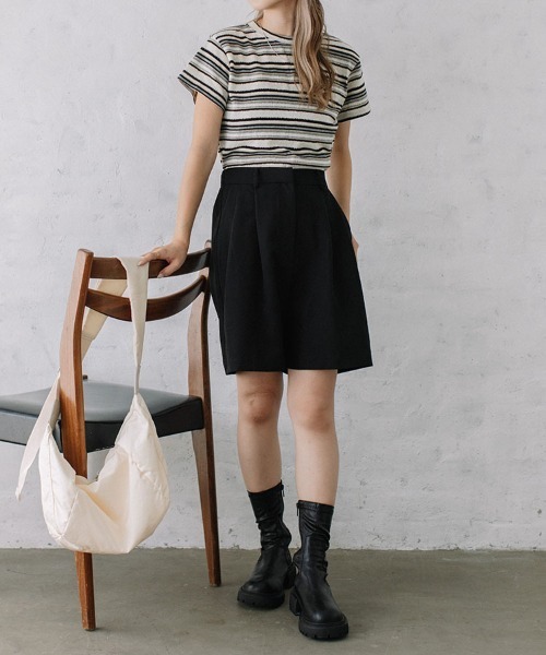 Flugge(フラッジー)の「multi border S/S tops(Tシャツ/カットソー・レディース・グレー/ブルー・FREE)」の5枚目の写真