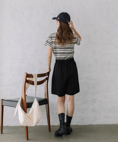 Flugge(フラッジー)の「multi border S/S tops(Tシャツ/カットソー・レディース・グレー/ブルー・FREE)」の6枚目の写真
