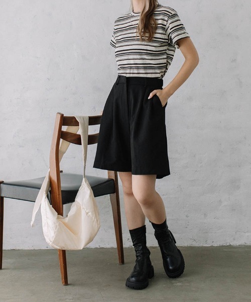 Flugge(フラッジー)の「multi border S/S tops(Tシャツ/カットソー・レディース・グレー/ブルー・FREE)」の7枚目の写真