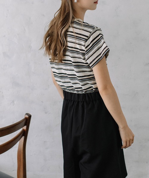 Flugge(フラッジー)の「multi border S/S tops(Tシャツ/カットソー・レディース・グレー/ブルー・FREE)」の10枚目の写真