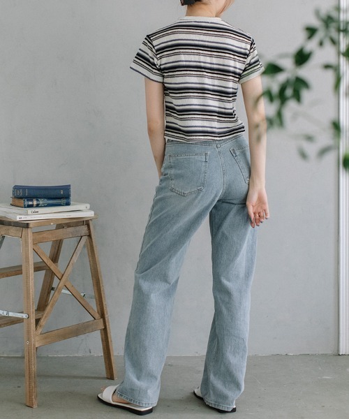 Flugge(フラッジー)の「multi border S/S tops(Tシャツ/カットソー・レディース・グレー/ブルー・FREE)」の18枚目の写真