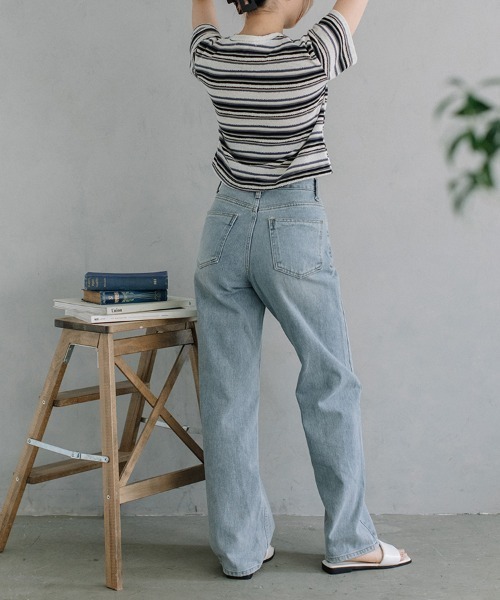 Flugge(フラッジー)の「multi border S/S tops(Tシャツ/カットソー・レディース・グレー/ブルー・FREE)」の19枚目の写真