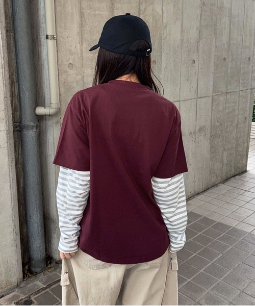 sedacle(セダクル)の「レオパ―ドアップリケTシャツ(Tシャツ/カットソー・メンズ・オフホワイト/ボルドー・MEDIUM/SMALL/LARGE)」の10枚目の写真