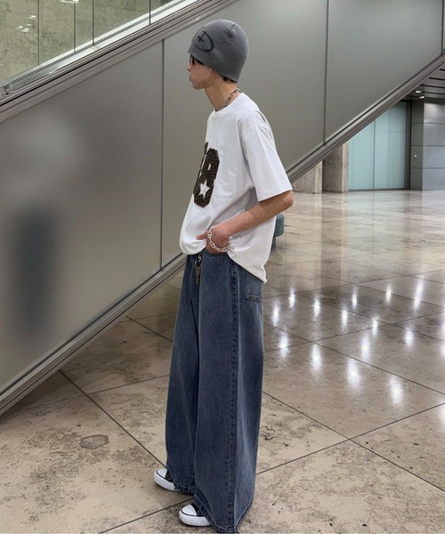 sedacle(セダクル)の「レオパ―ドアップリケTシャツ(Tシャツ/カットソー・メンズ・オフホワイト/ボルドー・MEDIUM/SMALL/LARGE)」の4枚目の写真