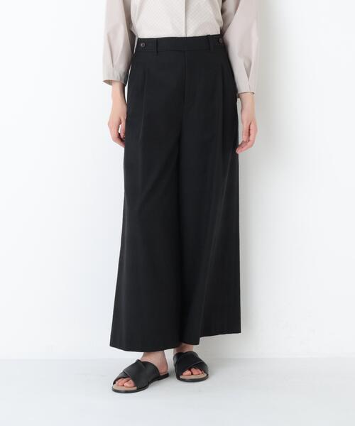 human woman(ヒューマンウーマン)の「◆【名品/5サイズ展開/ウォッシャブル】ドライタッチリネン混ガウチョパンツ(その他パンツ・レディース・ブラック/ベージュ系その他3/グレー・X-LARGE/X-SMALL/SMALL/MEDIUM/LARGE)」の5枚目の写真
