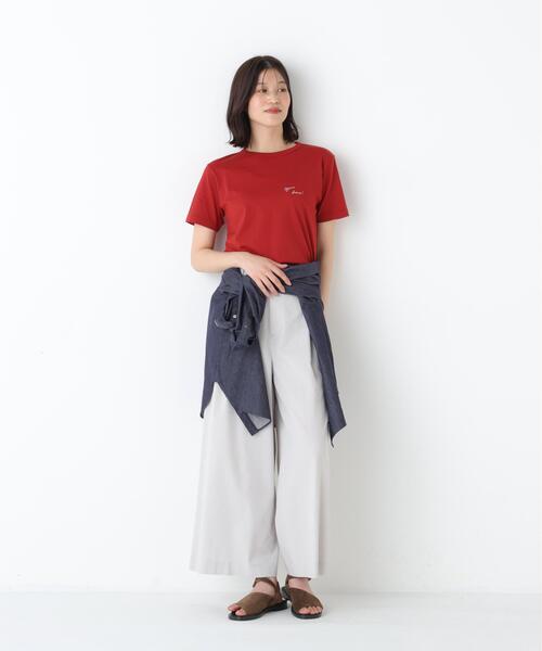 human woman(ヒューマンウーマン)の「◆【名品/5サイズ展開/ウォッシャブル】ドライタッチリネン混ガウチョパンツ(その他パンツ・レディース・ブラック/ベージュ系その他3/グレー・X-LARGE/X-SMALL/SMALL/MEDIUM/LARGE)」の15枚目の写真