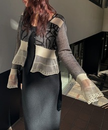 WILLFULLY（ウィルフリー）の「jacquard pattern sheer knit cardigan（カーディガン/ボレロ）」